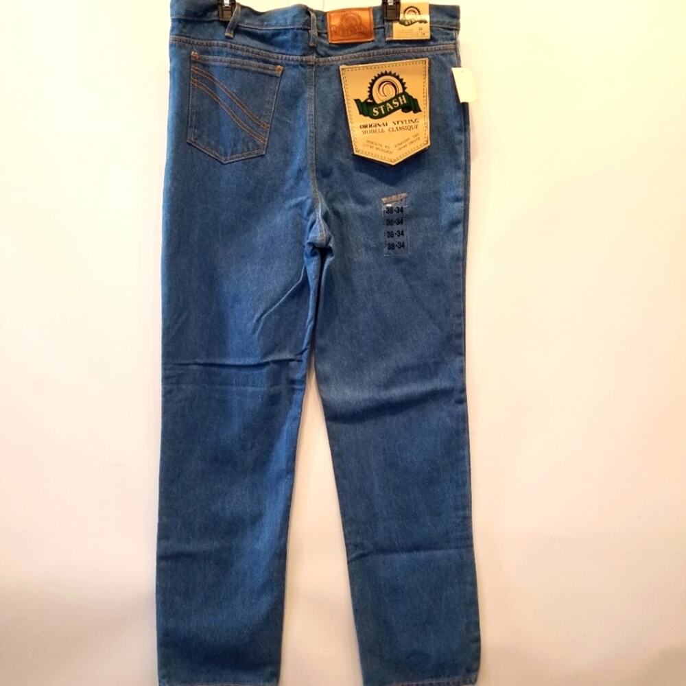 Stash Vtg 80's 90's Men's High Waist Classic Fit Regular‎ Cut Jeans Size 38 x 34